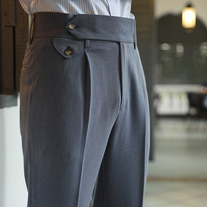 Casino Royale Straight Fit Pleated Trousers