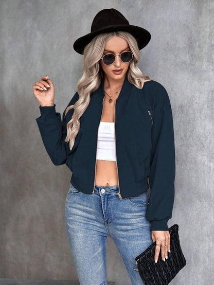 Ellie Cropped Utility Bomber Jacket