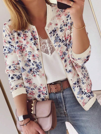 Stella Floral Print Lightweight Bomber Jacket