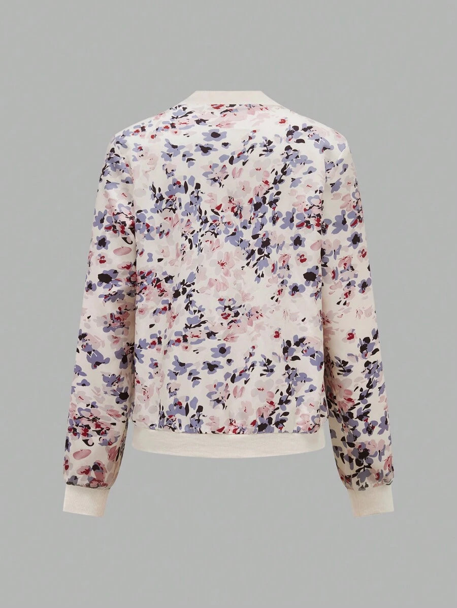Stella Floral Print Lightweight Bomber Jacket