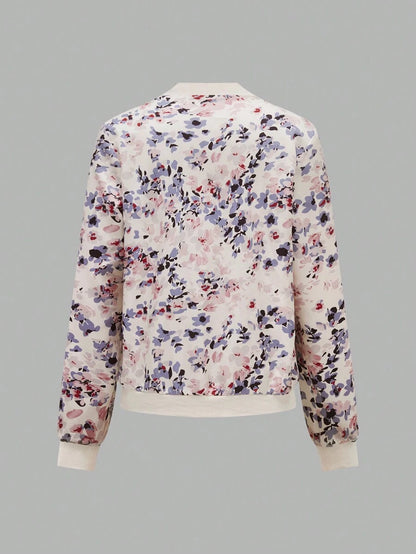 Stella Floral Print Lightweight Bomber Jacket