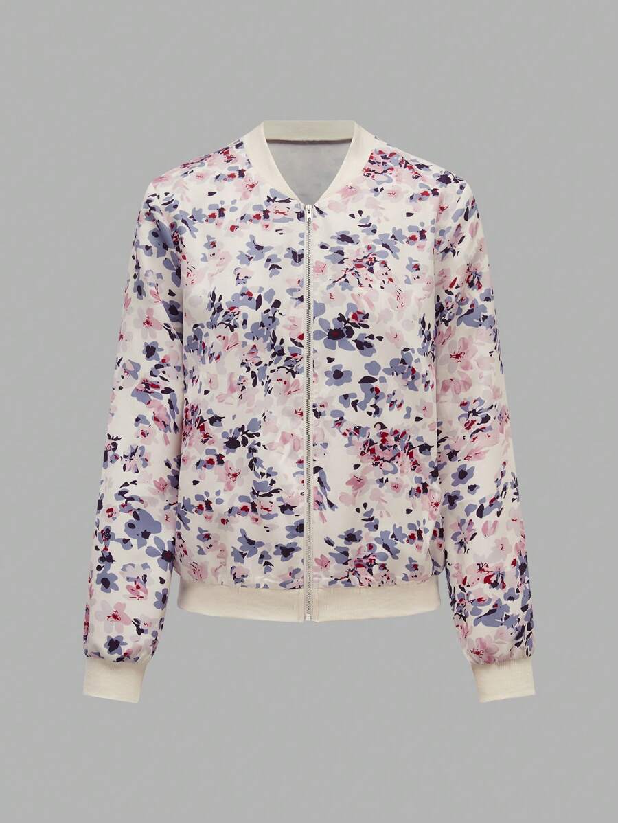 Stella Floral Print Lightweight Bomber Jacket