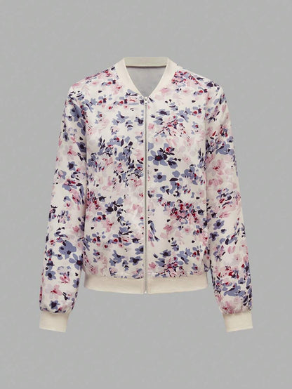 Stella Floral Print Lightweight Bomber Jacket