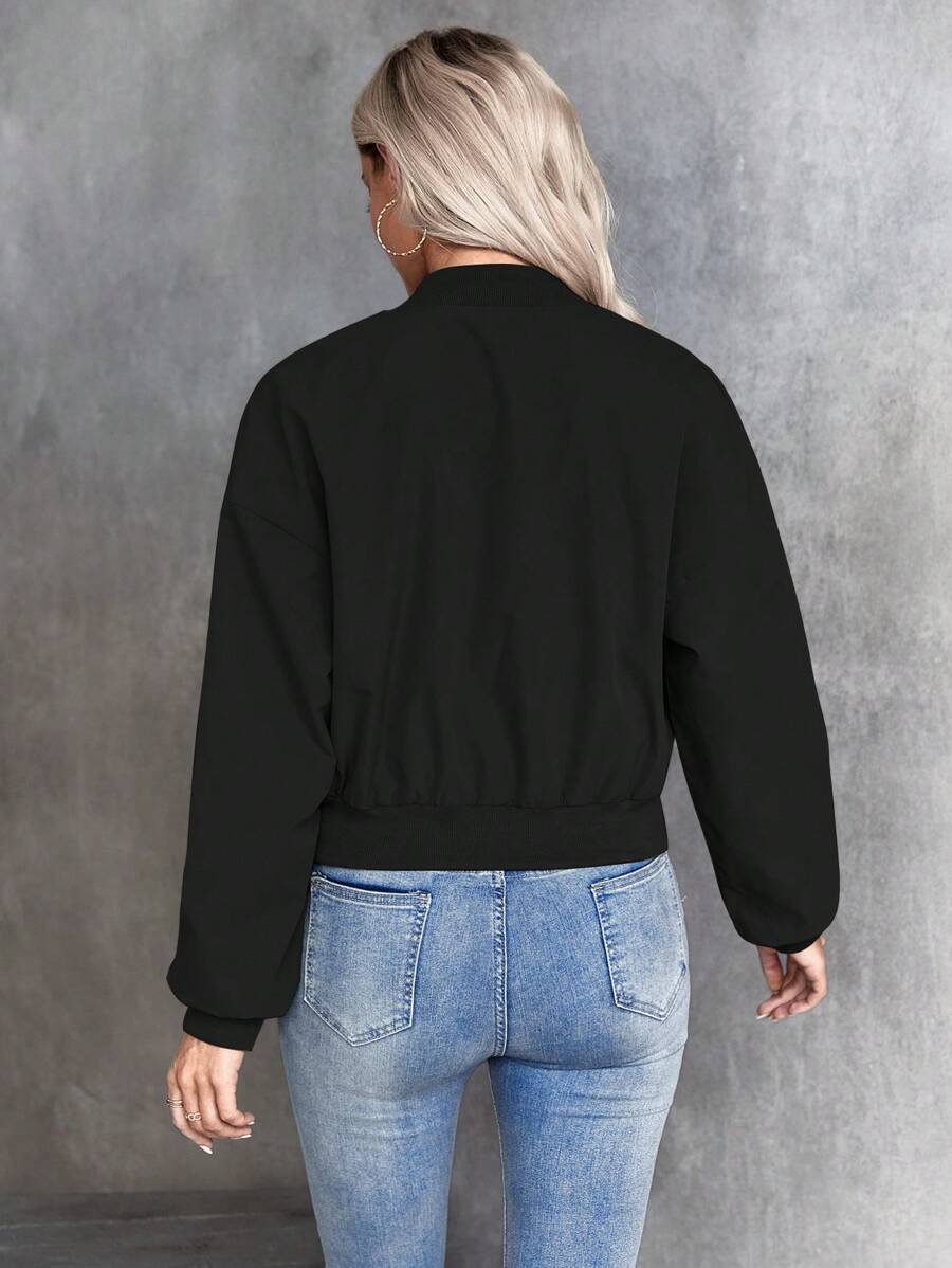 Ellie Cropped Utility Bomber Jacket