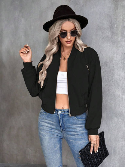 Ellie Cropped Utility Bomber Jacket