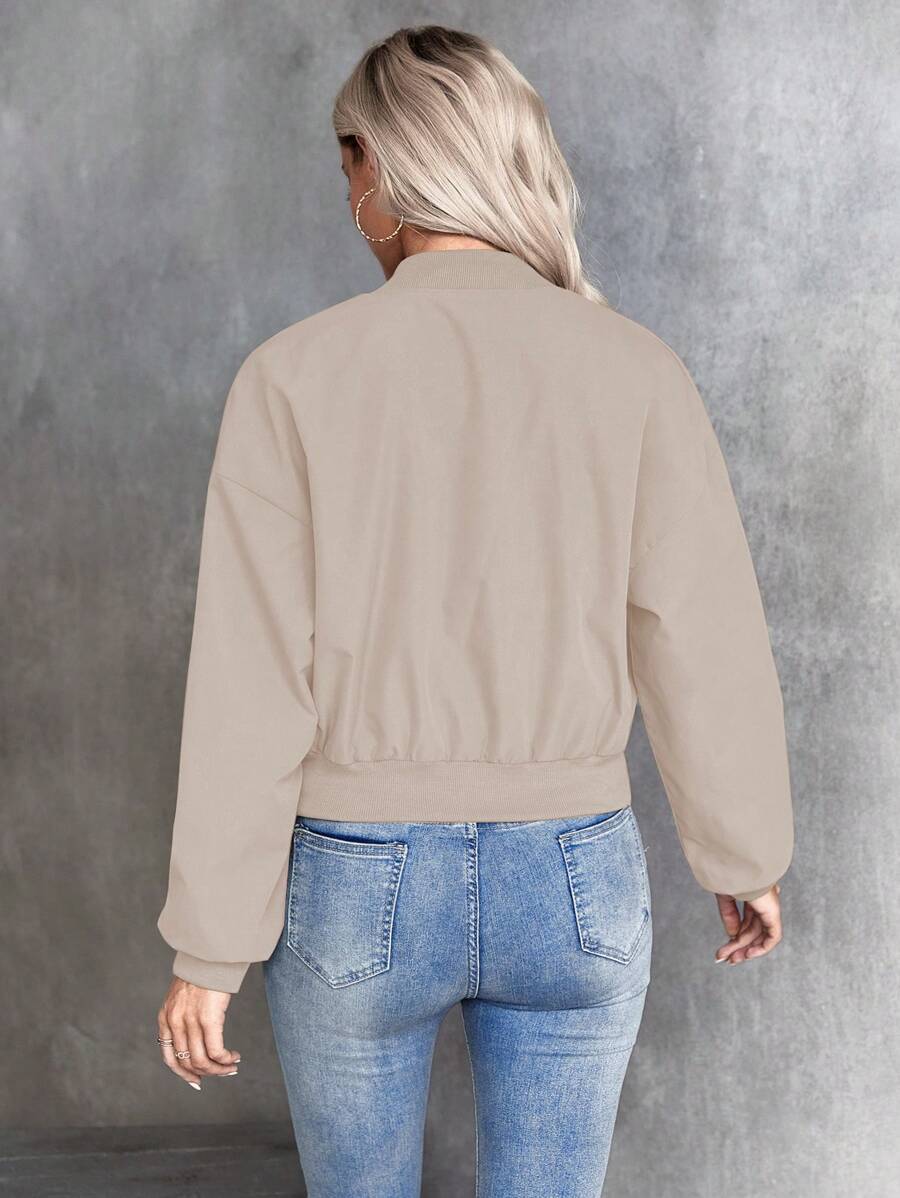 Ellie Cropped Utility Bomber Jacket