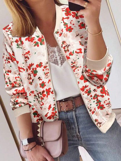 Stella Floral Print Lightweight Bomber Jacket