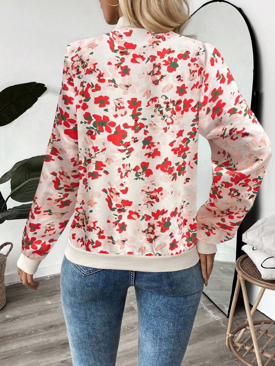 Stella Floral Print Lightweight Bomber Jacket