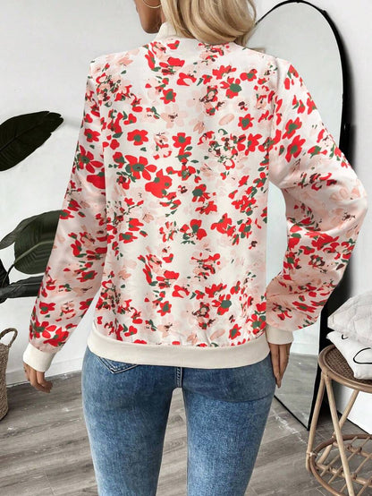 Stella Floral Print Lightweight Bomber Jacket
