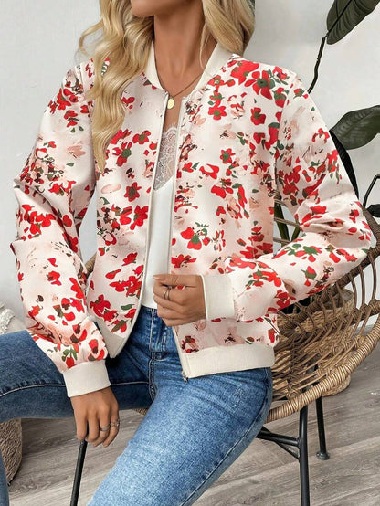 Stella Floral Print Lightweight Bomber Jacket