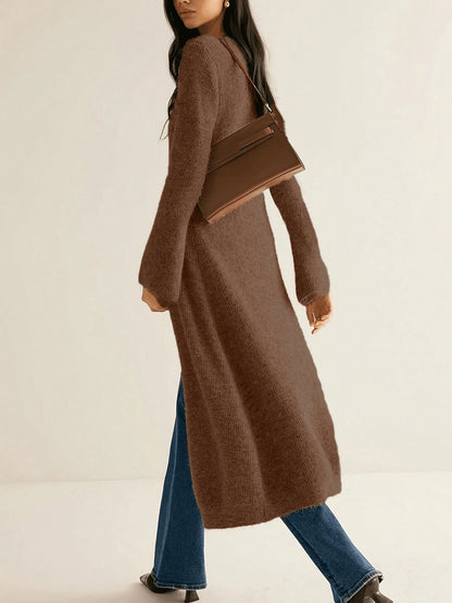 Sofia Longline V-Neck Knit Duster Cardigan