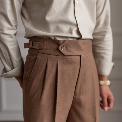 Everyday Straight Fit Pleated Trousers
