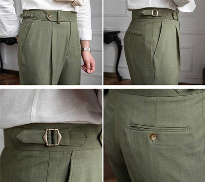 Antibes Straight Fit Single Pleated Trousers