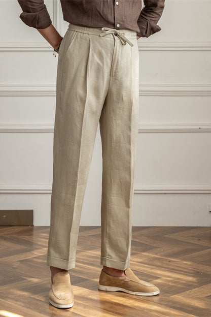Ibiza Linen Drawstring Trousers