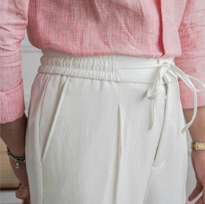 Mykonos Seersucker Beach Trousers