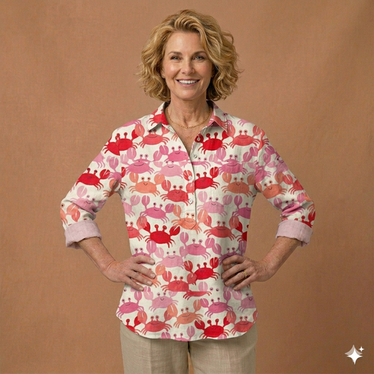 Kennedy Playful Patterned Non-Woven Blouse