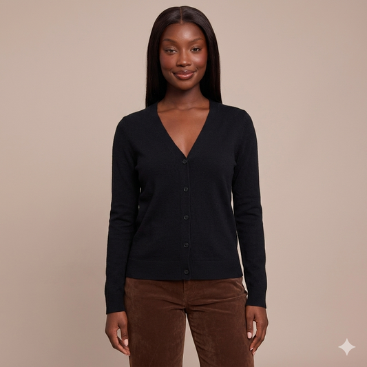 Layla Essential Loose-Fitting Tatted Cardigan