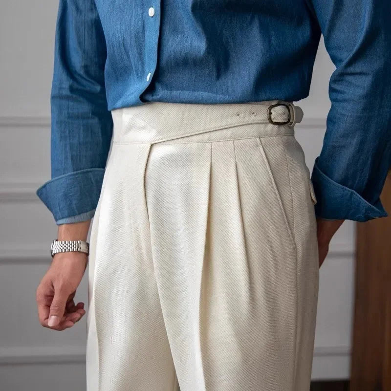 Straight Leg Casual Trousers
