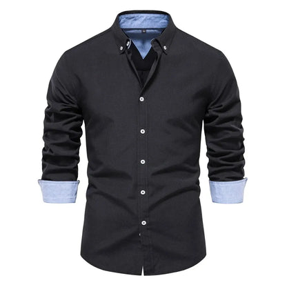 Spring Cotton Blend Oxford Shirt