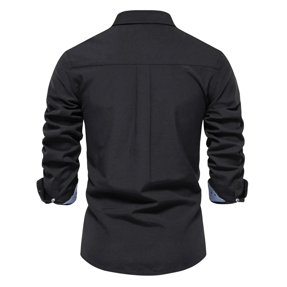 Spring Cotton Blend Oxford Shirt
