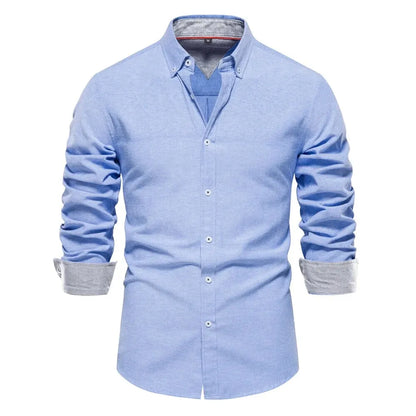 Spring Cotton Blend Oxford Shirt