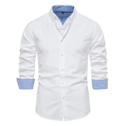 Spring Cotton Blend Oxford Shirt
