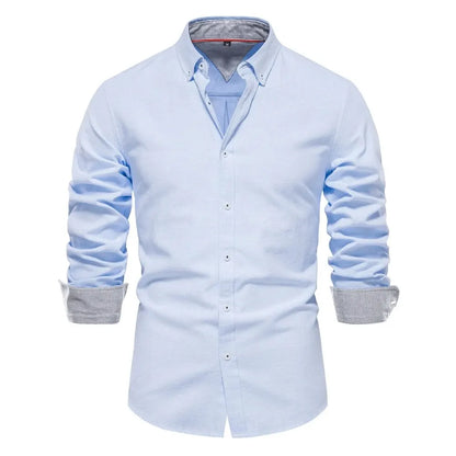 Spring Cotton Blend Oxford Shirt