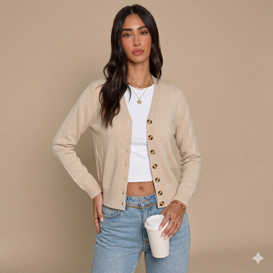 Zoey Classic Minimalist Knit Cardigan