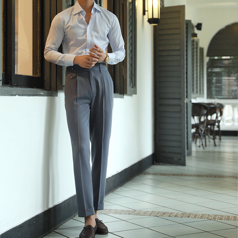 Casino Royale Straight Fit Pleated Trousers
