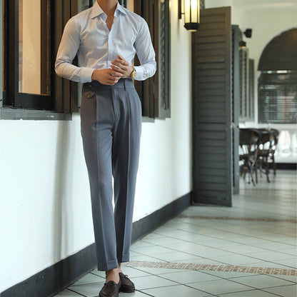 Casino Royale Straight Fit Pleated Trousers