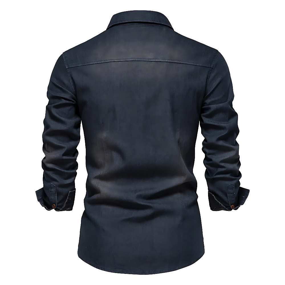 Fit Men Cotton Denim Shirt