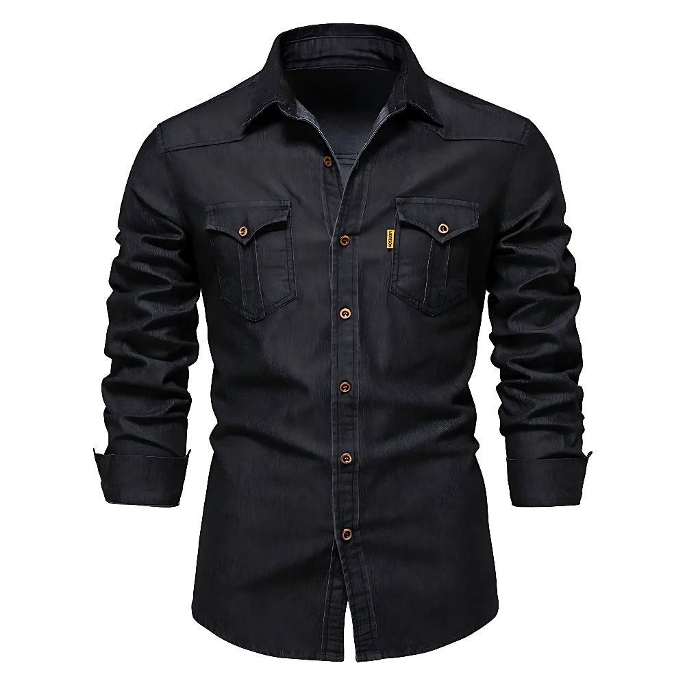 Fit Men Cotton Denim Shirt